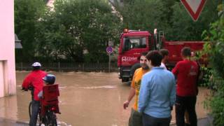 WEINGARTEN HOCHWASSER 15082011 ÜBERSCHWEMMUNG SCHERZACH [upl. by Nayra898]