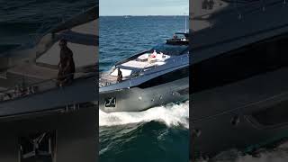 Riva yacht bow  top view [upl. by Einiffit446]