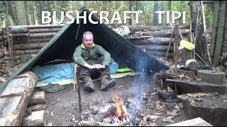 Bushcraft Tipi Tent  Polish Lavvu [upl. by Ellenid769]