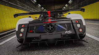 INSANE Pagani Zonda Cinque Sound Mod amp TUNNEL RUNS Assetto Corsa [upl. by Feledy188]