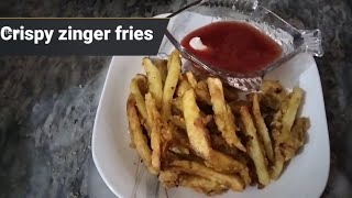 Zinger fries recipe by your choicecrispy and coated french fries  Aftar idea Ramadan special [upl. by Bilak]