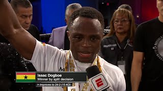 Isaac Dogboe Declares He is Back After Win over Joet Gonzalez [upl. by Katerine]