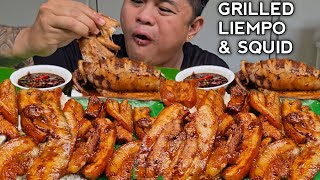 GRILLED LIEMPO  GRILLED SQUID  MUKBANG WITH RECIPE  MUKBANG PHILIPPINES [upl. by Ayhay]