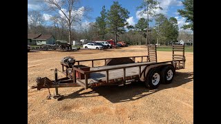 16’ Tandem Axle Utility Pintle Hitch Trailer with Ramps [upl. by Connelley]