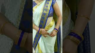 How to wear slim look silk saree with perfect pleats  Banarasi silk saree draping tutorial [upl. by Alix]