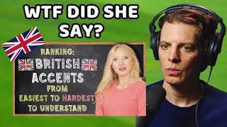 American Reacts to 10 British Accents Ranked [upl. by Ahsenom]