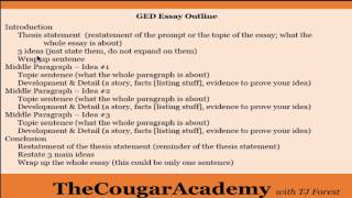 How to Pass the GED Writing Test Video 3  How to Write a Five Paragraph Essay Outline Explained [upl. by Emmuela337]