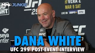 Dana White Reacts to Francis Ngannous KO Loss Praises Sean OMalley Dustin Poirier  UFC 299 [upl. by Annaerda106]