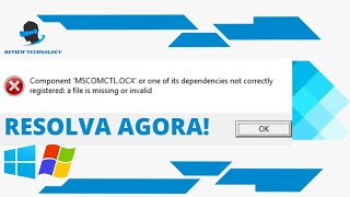 Como Resolver Erro quotMSCOMCTLocxquot No Pc Windows 7810 [upl. by Egide]