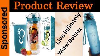 Live Infinitely Water Bottle with Time Marker amp the Fruit Infuser Water Bottle Review [upl. by Lanod]