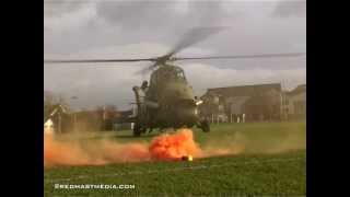 Westland Wessex helicopter from RAF Aldergrove on exercise with Mourne mountain rescue team [upl. by Airdnna]