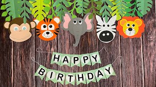 Wild One Theme Birthday Decorations  Safari Theme Birthday Decorations  DIY Birthday Decor [upl. by Justino]