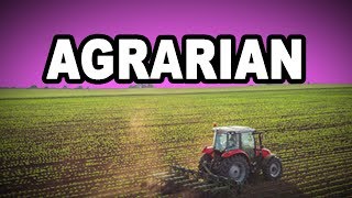 Learn English Words AGRARIAN  Meaning Vocabulary with Pictures and Examples [upl. by Assyle]