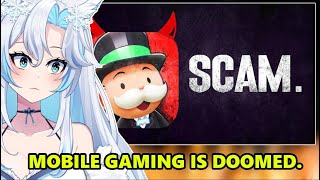 MONOPOLY MOBILE GAME SCAMS YOU OUT OF MONEY  SmugAlana Reacts [upl. by Dur187]