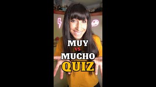 Muy vs mucho quiz [upl. by Anum]