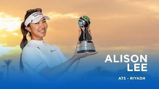 Alison Lee wins Aramco Team Series  Riyadh and equals the LET low tournament scoring record [upl. by Dulcea]