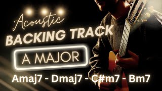 MPB Acoustic Backing Jam Track Key of A Major 62 bpm [upl. by Baum]