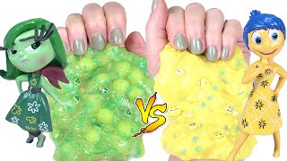 Inside Out 2 Movie DIY Slime Making and Mixing Tutorial with Joy and Disgust Crafts for Kids [upl. by Kan]