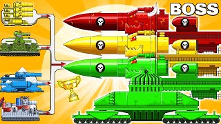 Monster tank HYBRID DORA ROCKET vs MEGA TANK  Cartoons about tankNina tank cartoon [upl. by Anyrak246]