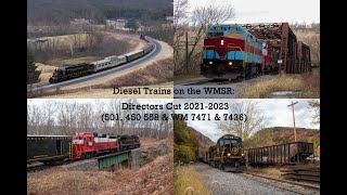 Diesel Trains on the WMSR Directors Cut 20212023 501 450 558 amp WM 7471 amp 7436 4K [upl. by Smitty]