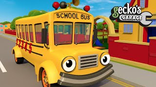 Back To School With Sammy The School Bus  Geckos Garage  Bus Videos For Kids  Educational Videos [upl. by Cyma]