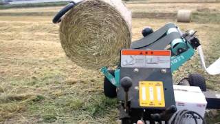 トラクター 乾草ロール＆ラッピング作業 その１ Baling and Bale wrapping YANMAR EG300 EG400 EcoTraDelta [upl. by Afnin]