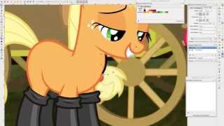 Vectoring Timelapse Applejack in leather boots [upl. by Puto]