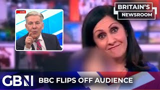 BBC newsreader showed CONTEMPT for licence fee payers with middle finger says Andrew Pierce [upl. by Aihseken]