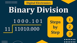 Binary Division  binary division with fractional quotient  Division of binary numbers [upl. by Aziram]