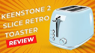 Keenstone 2 Slice Retro Toaster Stainless Steel Toaster Review [upl. by Ecyor]