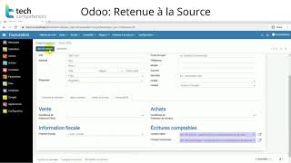 Odoo Retenue à la Source [upl. by Rikahs]