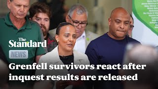 Grenfell tower survivors react after inquest results are released [upl. by Leahcimaj818]