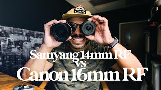 Canon 16mm Rf vs Samyang 14mm RF [upl. by Sosna318]