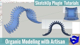 Organic Modeling with Artisan Joint Push Pull and SketchUp  SketchUp Extension Tutorials [upl. by Yme]