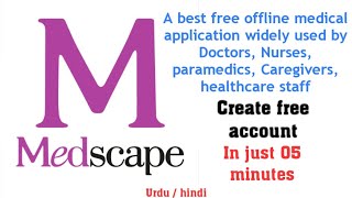 How to create account on medscape application  create free account for medscape  free medical app [upl. by Dlaniger]