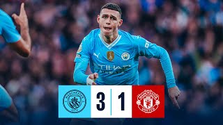 HIGHLIGHTS SUPERB FODEN BRACE INSPIRES CITY TO DERBY TRIUMPH  Man City 31 Man United [upl. by Kiran983]