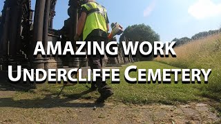 Grave Restoration Landscaping With Volunteers at Undercliffe Cemetery Bradford [upl. by Ynelram653]