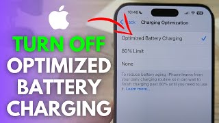 How To Turn Off Optimized Battery Charging On iPhone [upl. by Rodolph]