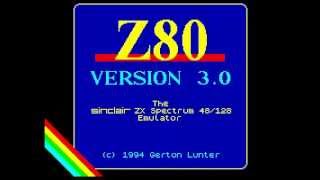 Gerton Lunters Z80 v303 DOS ZXSpectrum Emulator with The Abbey of Crime in DOSBOX v074 [upl. by Noneek]