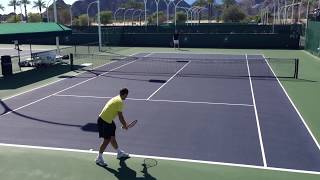 Stan Wawrinka amp Magnus Norman  Indian Wells Practice 3914 [upl. by Sella]