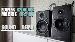 Mackie CR5 BT vs Edifier R2000DB  Sound Demo w Bass Test [upl. by Elroy]