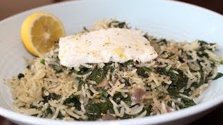 Spanakorizo Spinach amp Rice PilafDimitras dishes episode 11 [upl. by Onaireves]