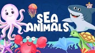 Learn Ocean Animal Names  Sea Animal Videos  Learning ABC  beStar Kids [upl. by Allwein]