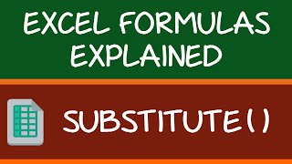 SUBSTITUTE Formula in Excel [upl. by Treboh547]