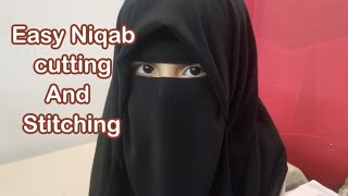 Niqab cutting and stitching  Flap niqab Hijab Cutting And Stitching In Urdu hindi by najiha [upl. by Iahc]