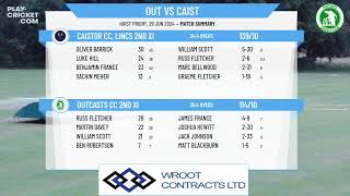 Outcasts CC 2nd XI v Caistor CC Lincs 2nd XI [upl. by Crystal762]