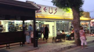 Rhodes Kolymbia Restaurants and Shops street  Travel2planet [upl. by Emalia]