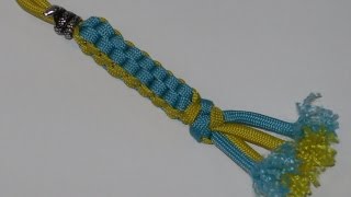 Paracord knüpfen eckig mit Perle in Deutsch [upl. by Clemmy]