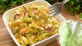 Super lecker schnelles Krautsalat Rezept  Coleslaw Salat einfach gemacht [upl. by Enyak716]