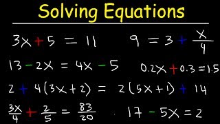 Algebra  How To Solve Equations Quickly [upl. by Hallagan]